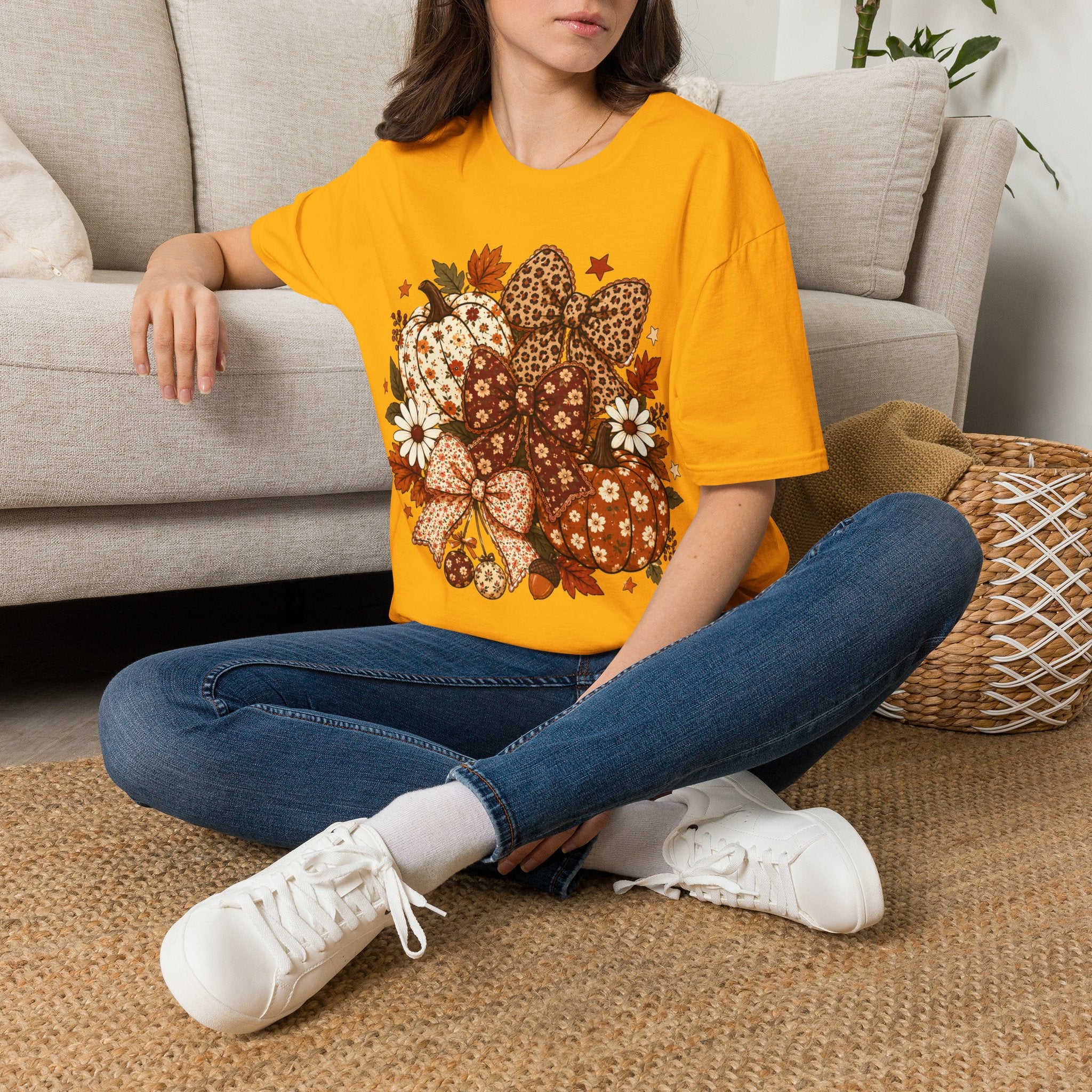 Fall Leopard Pumpkins T-Shirt