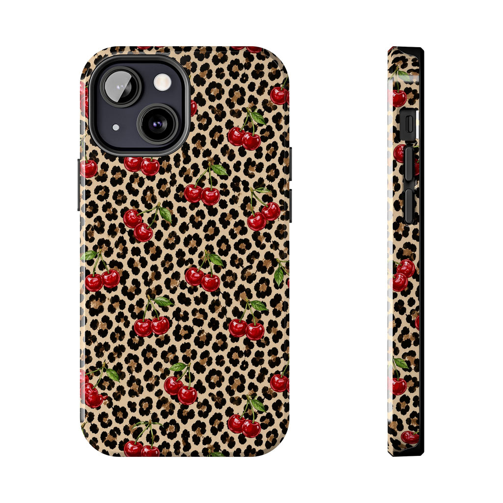 Cherry Leopard Tough Phone Case