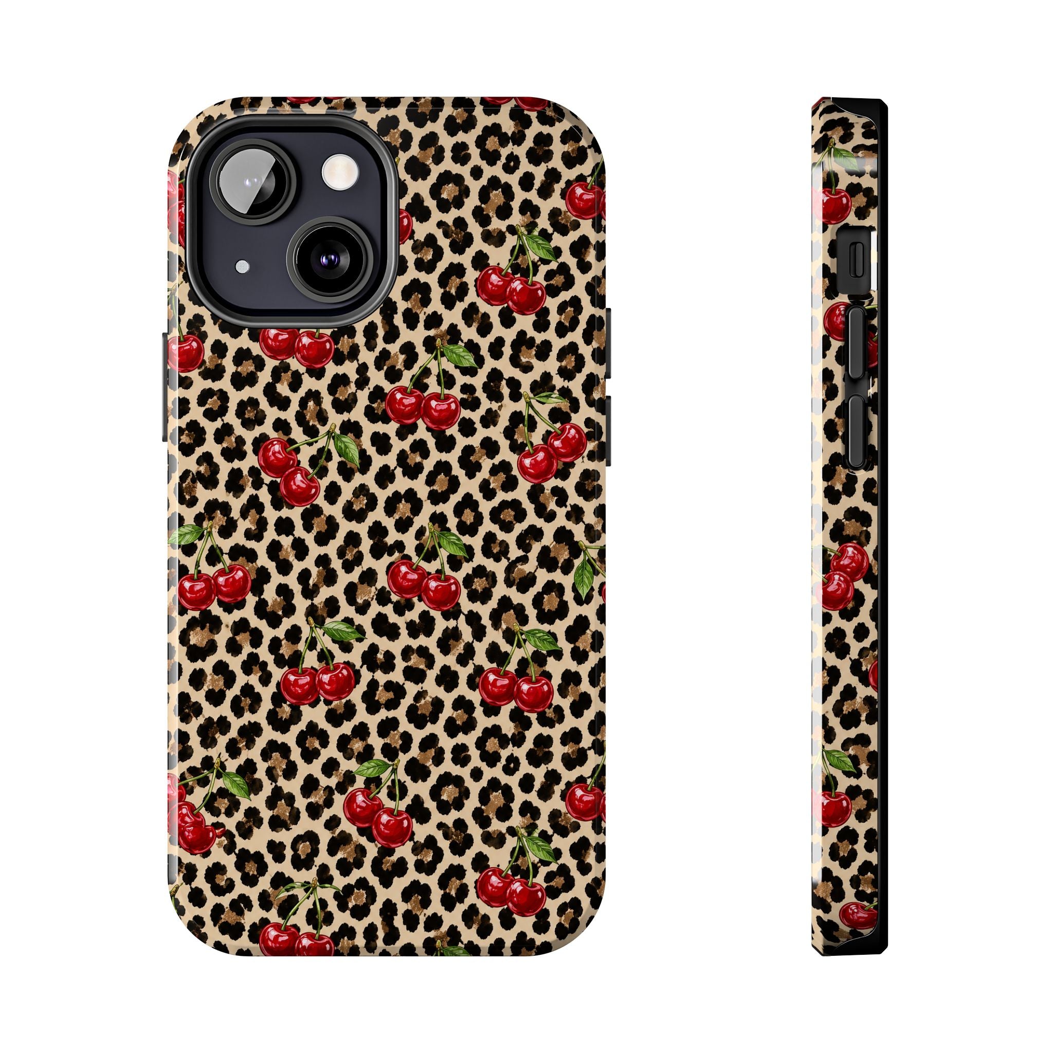 Cherry Leopard Tough Phone Case