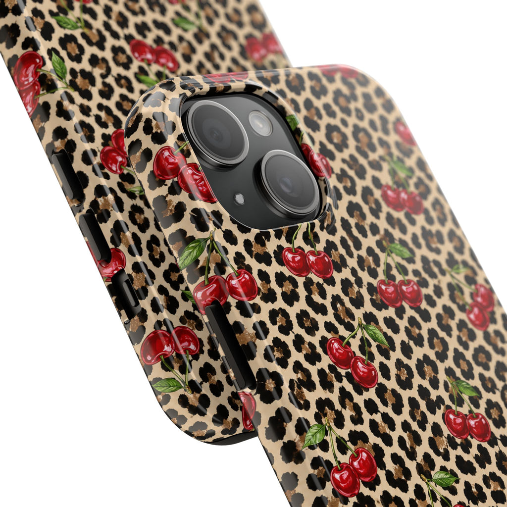 Cherry Leopard Tough Phone Case