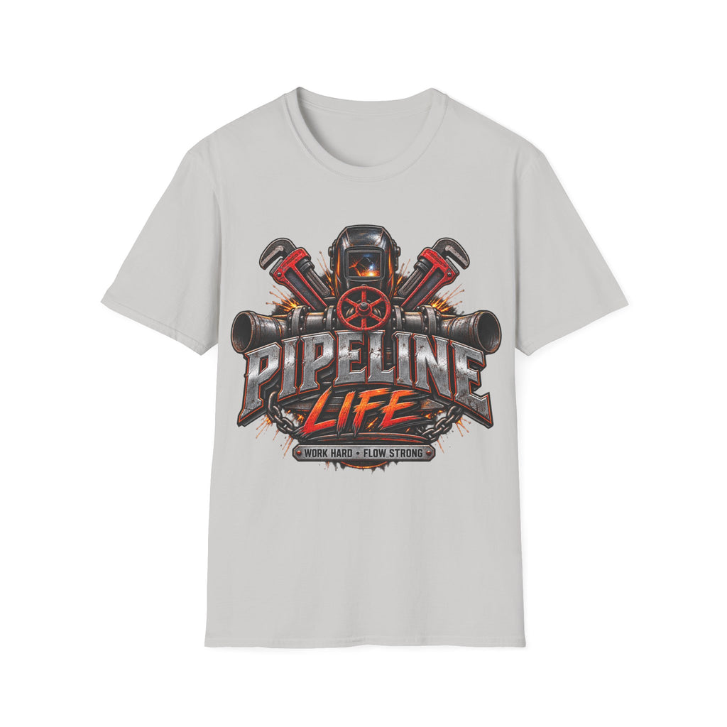 Pipeline Life T-Shirt — Industrial Welding & Pipefitting Crew Tee