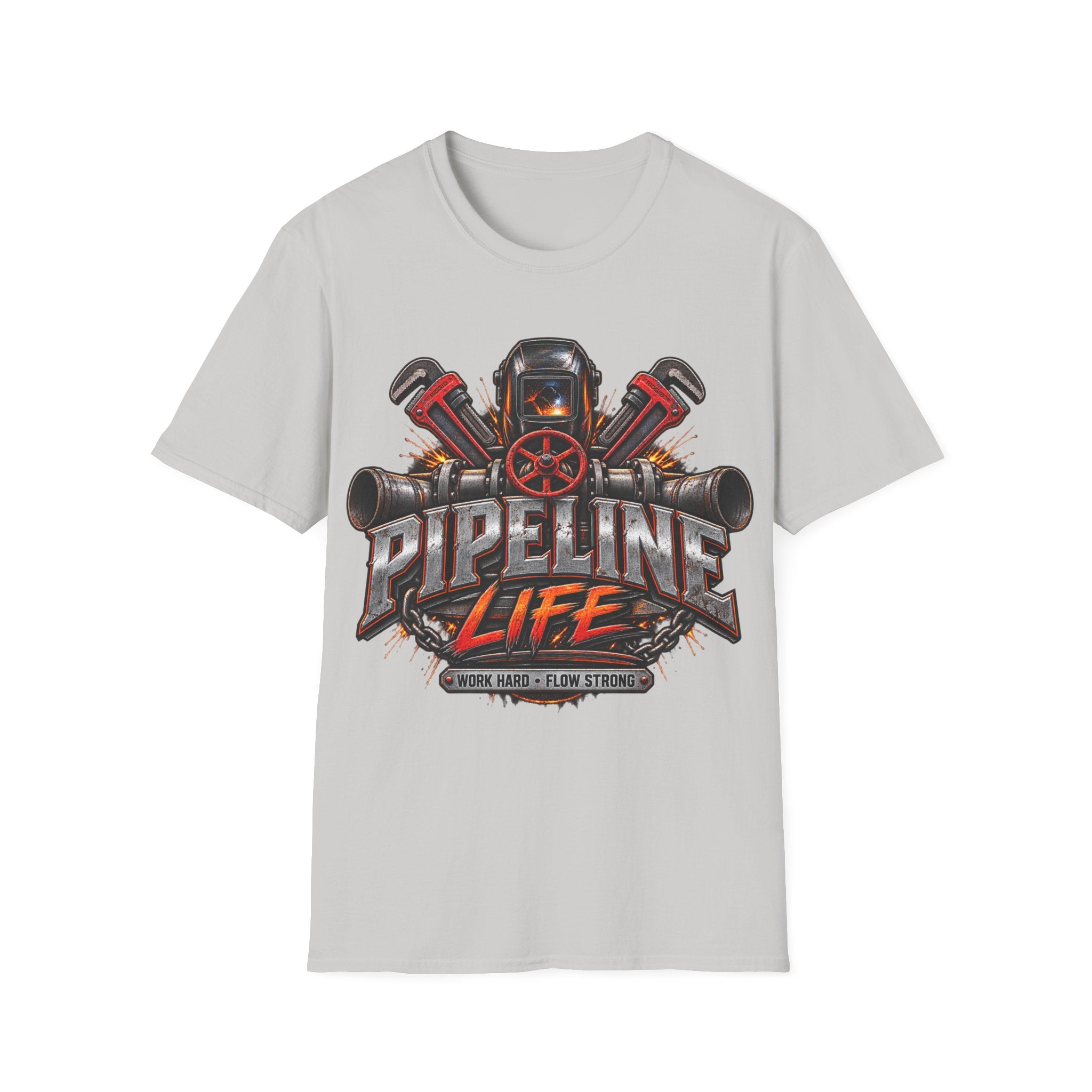 Pipeline Life T-Shirt — Industrial Welding & Pipefitting Crew Tee