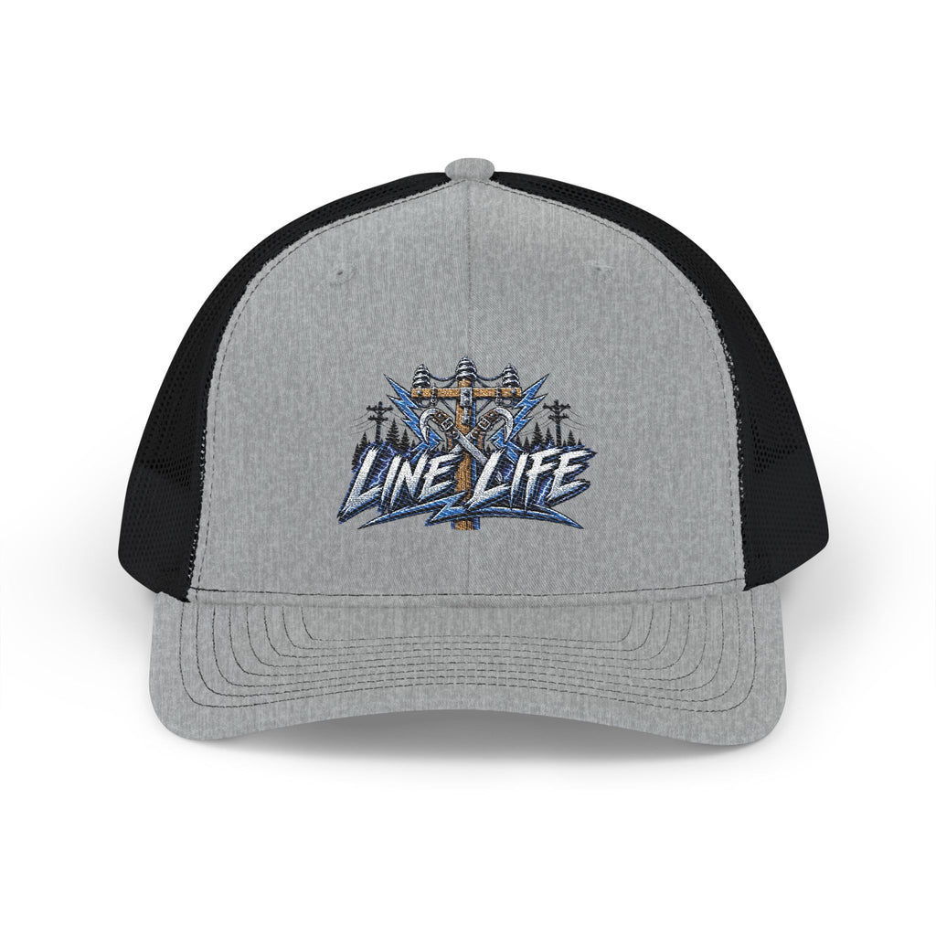Line Life Snapback Trucker Cap – Vintage Fishing Graphic Mesh Hat