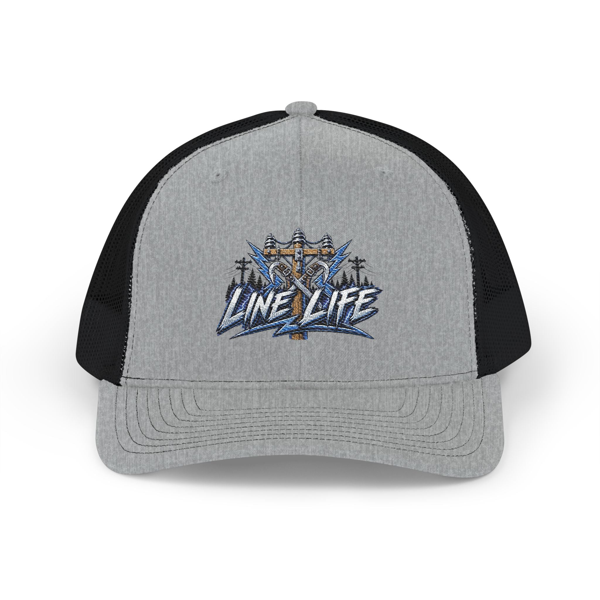 Line Life Snapback Trucker Cap – Vintage Fishing Graphic Mesh Hat