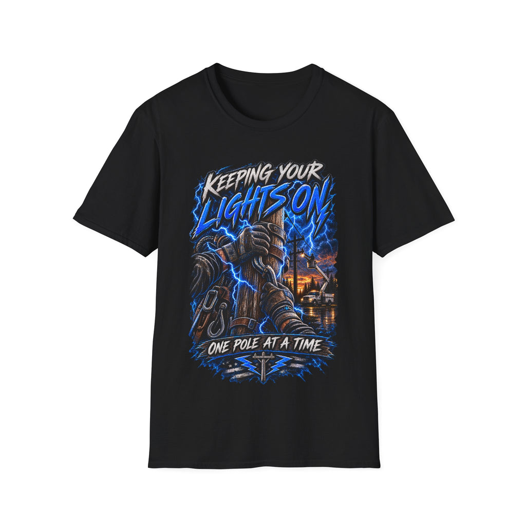 Keeping Your Lights On T-Shirt — Electric Storm Graphic Tee
