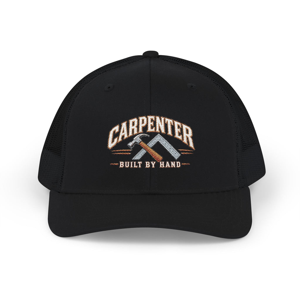 Carpenter Trucker Cap – 'Built By Hand' Embroidered Snapback