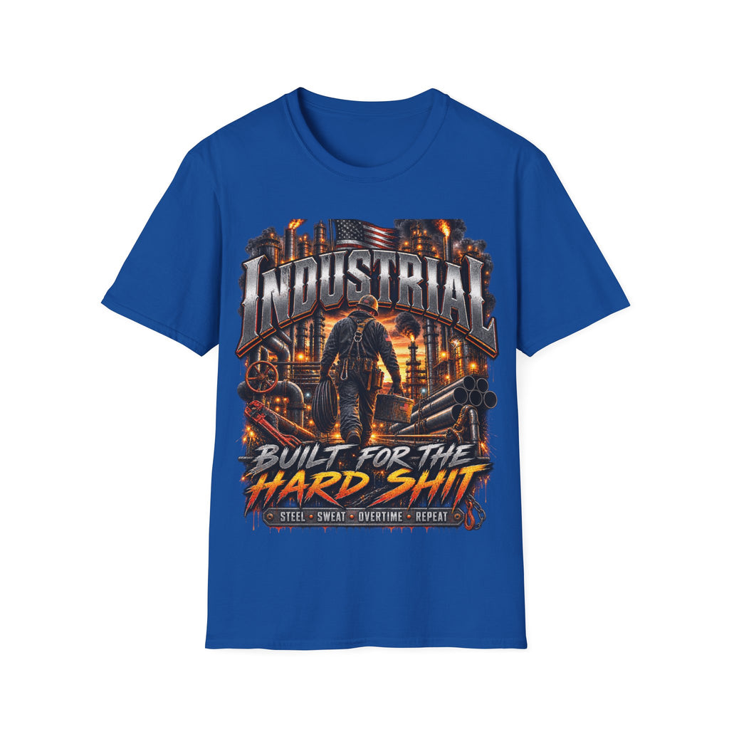 Industrial Worker T-Shirt — "Built for the Hard Shift" Graphic Tee