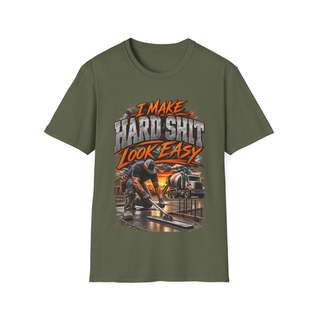 I Make Hard Shit Look Easy T-Shirt — Bold Industrial Graphic Tee for Mechanics & Makers
