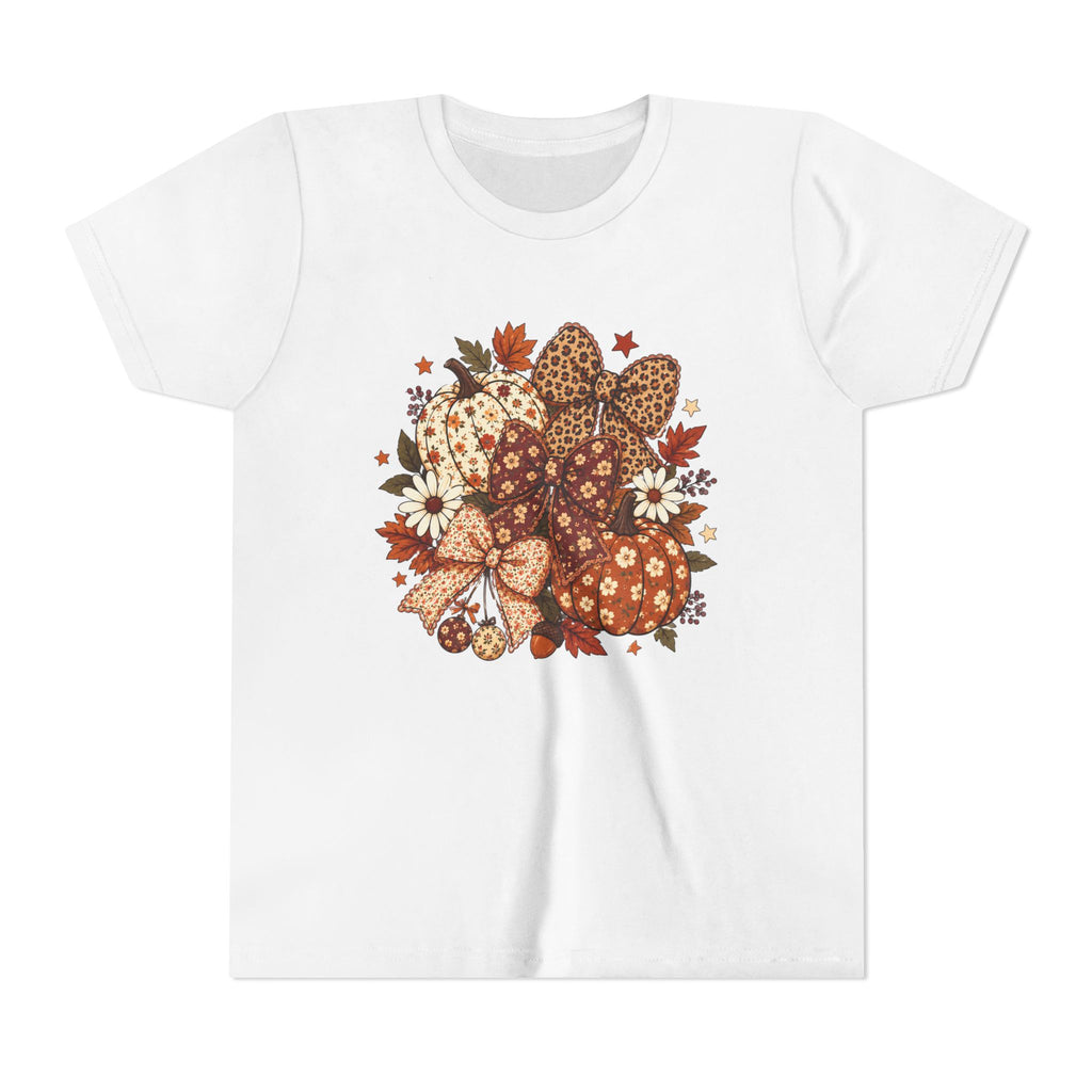 Youth Tee — Autumn Pumpkin Bouquet Graphic Shirt