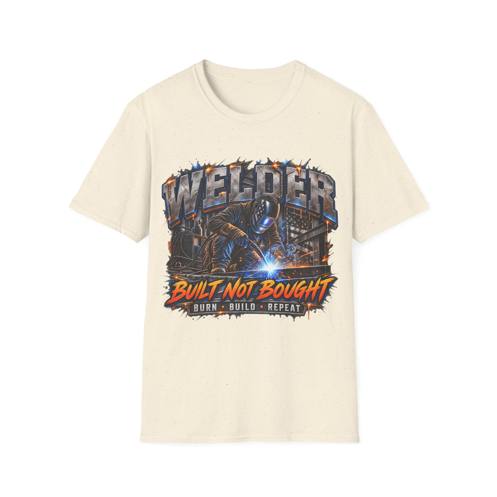 Welder T-Shirt — “Built Not Bought” Welding Worker Tee