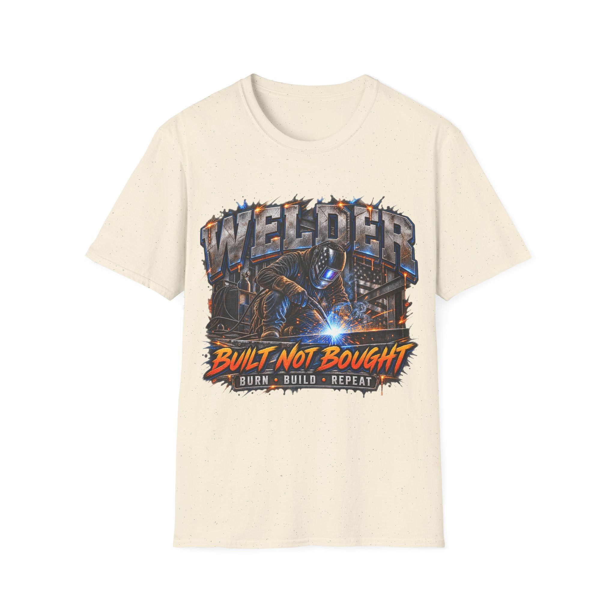 Welder T-Shirt — “Built Not Bought” Welding Worker Tee