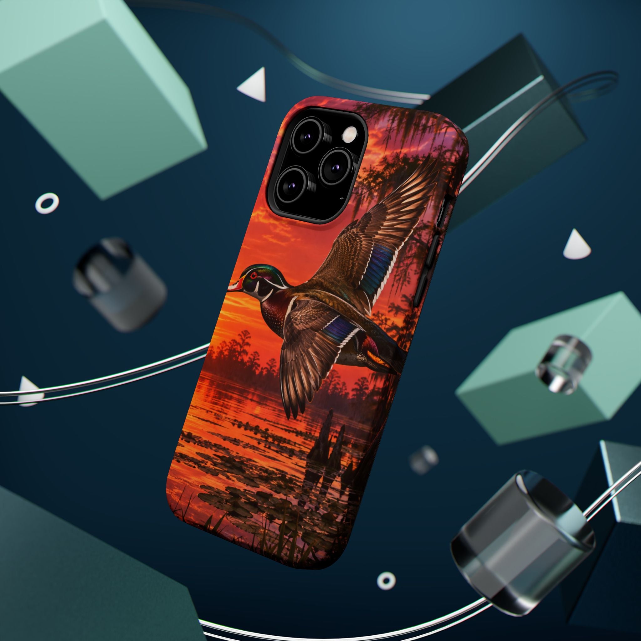 Wood Duck Sunset Phone Case — Magnetic Impact-Resistant