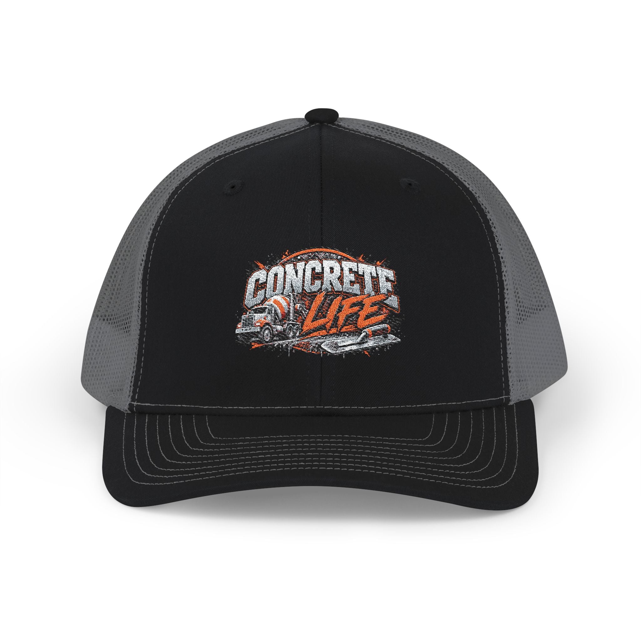 Concrete Life Trucker Cap – Rugged Construction Snapback Hat