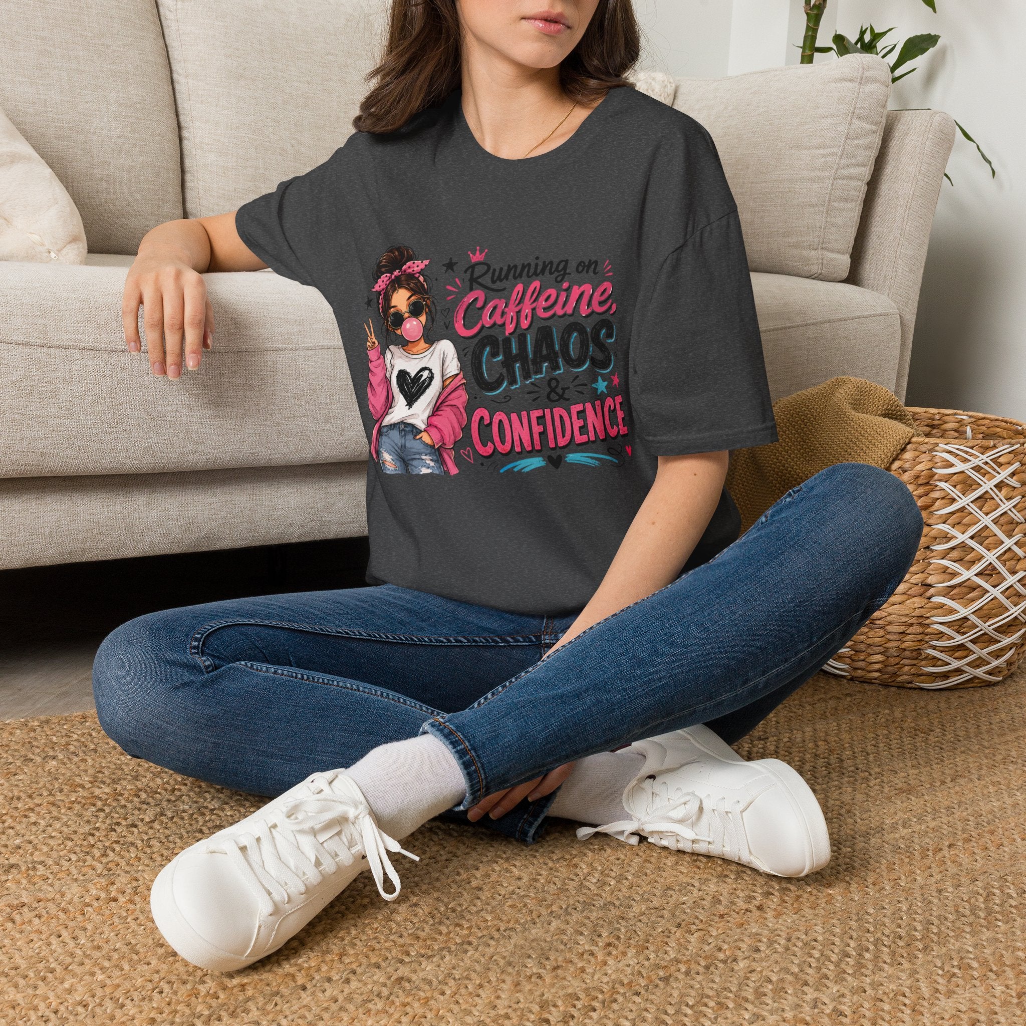 Running on Caffeine, Chaos & Confidence T-Shirt