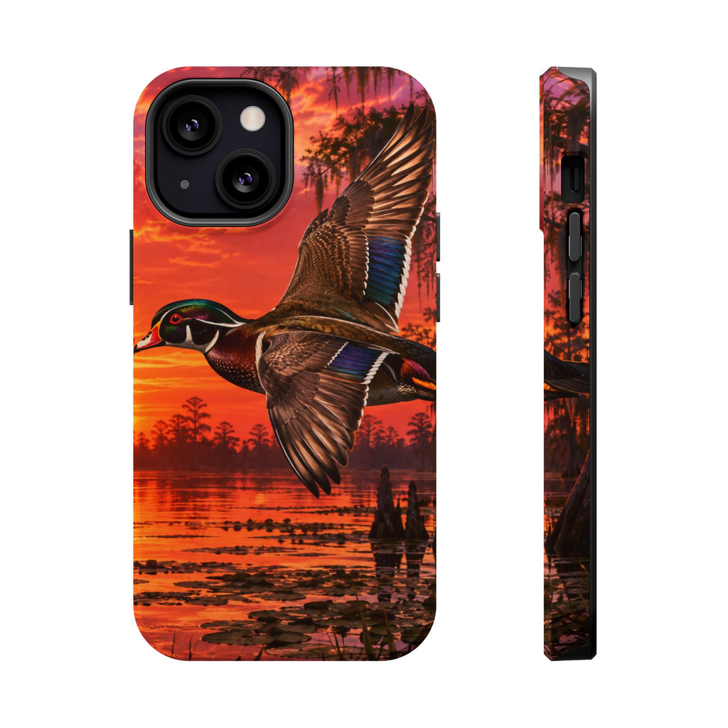 Wood Duck Sunset Phone Case — Magnetic Impact-Resistant