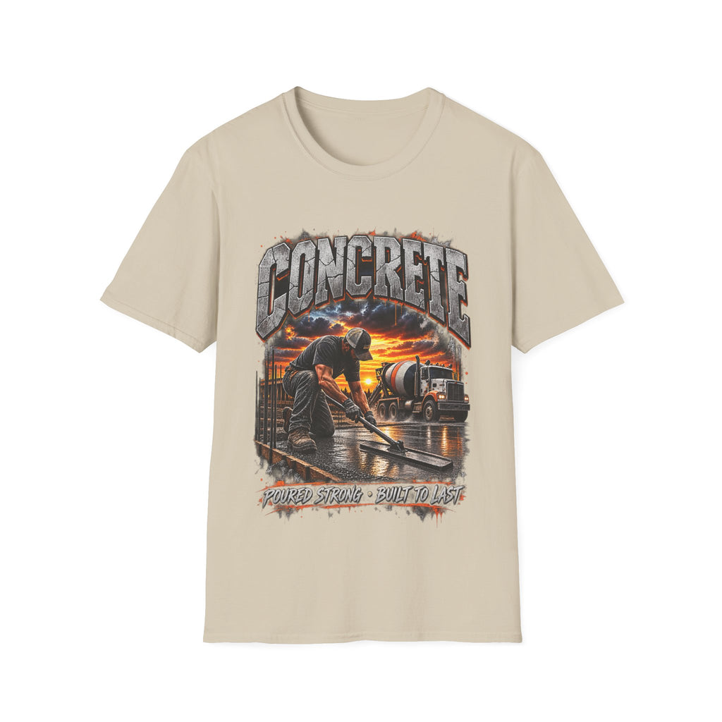 Concrete Crew T‑Shirt — Sunset Construction Graphic Tee