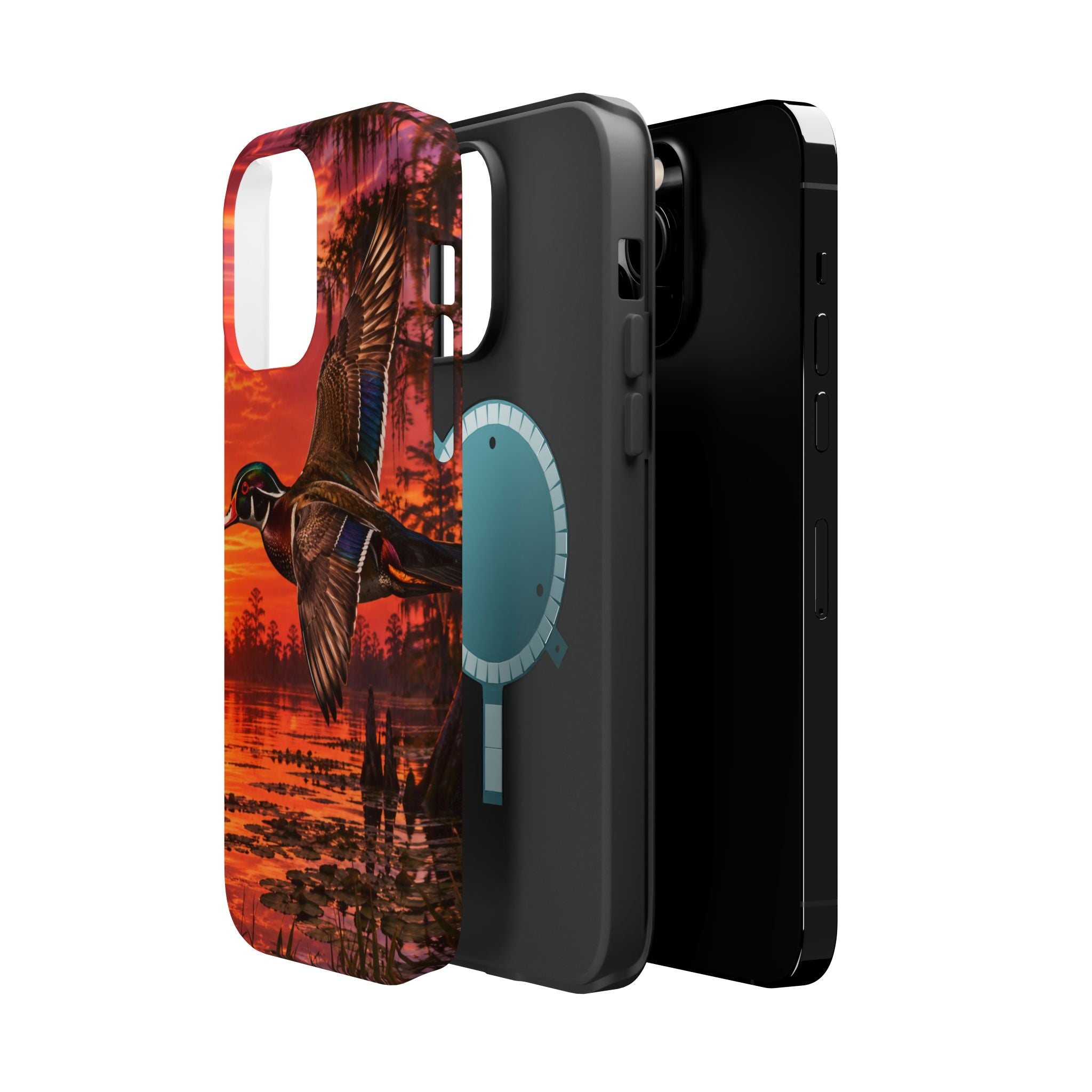 Wood Duck Sunset Phone Case — Magnetic Impact-Resistant