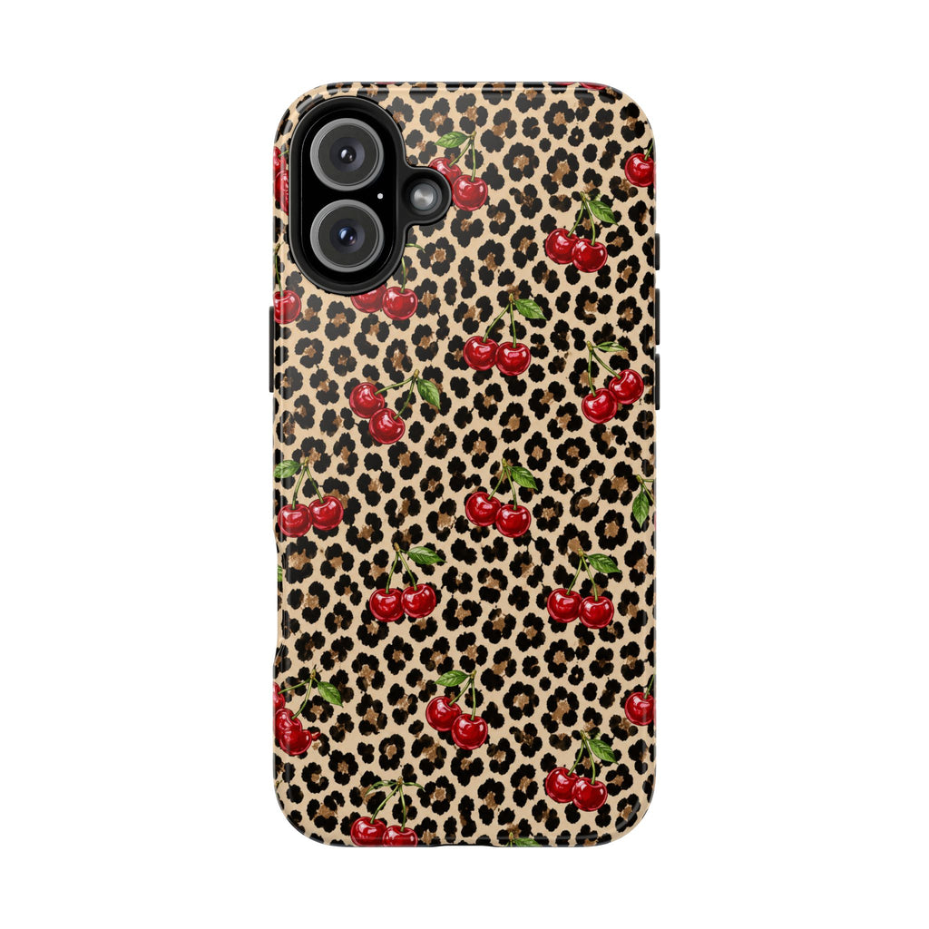 Cherry Leopard Tough Phone Case