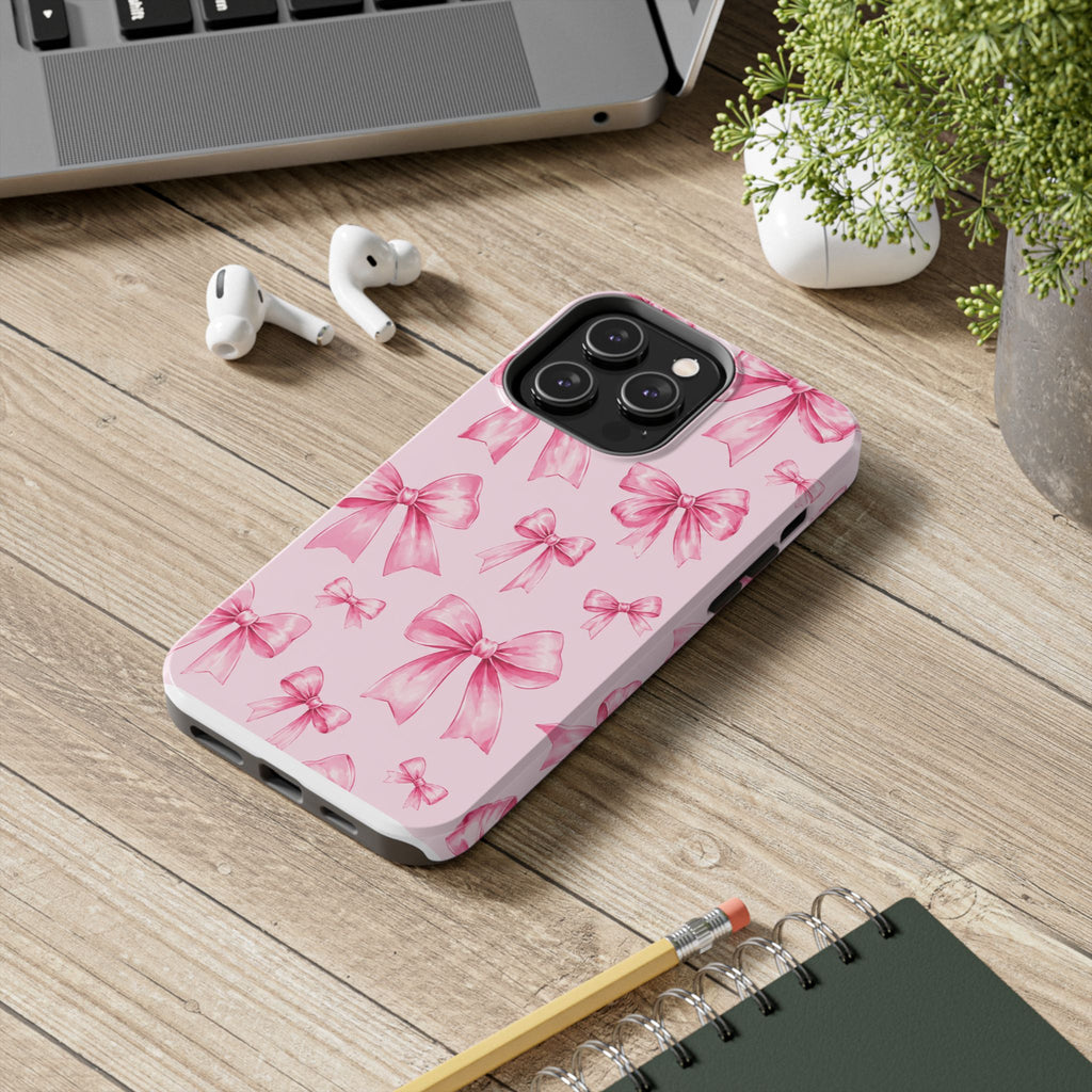 Pink Bow Tough Phone Case