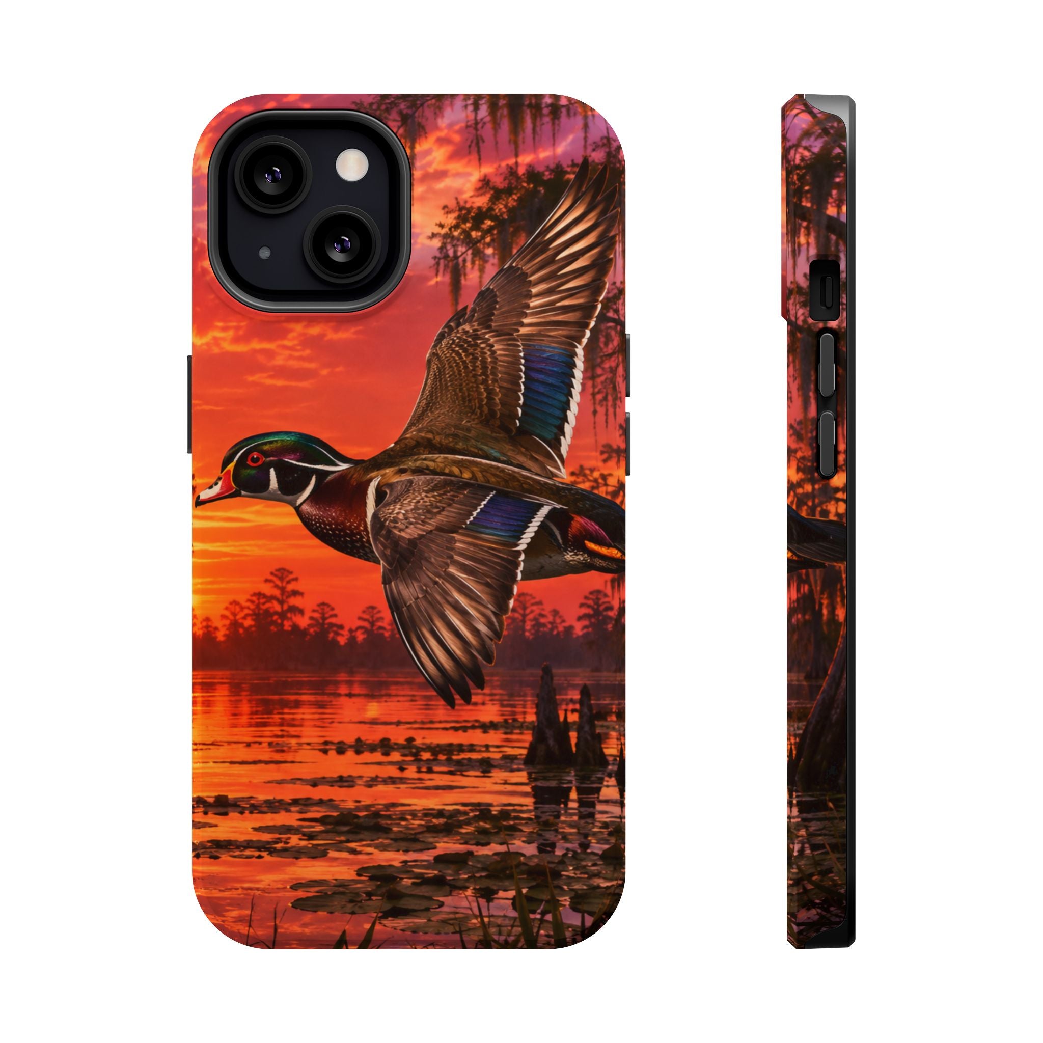 Wood Duck Sunset Phone Case — Magnetic Impact-Resistant