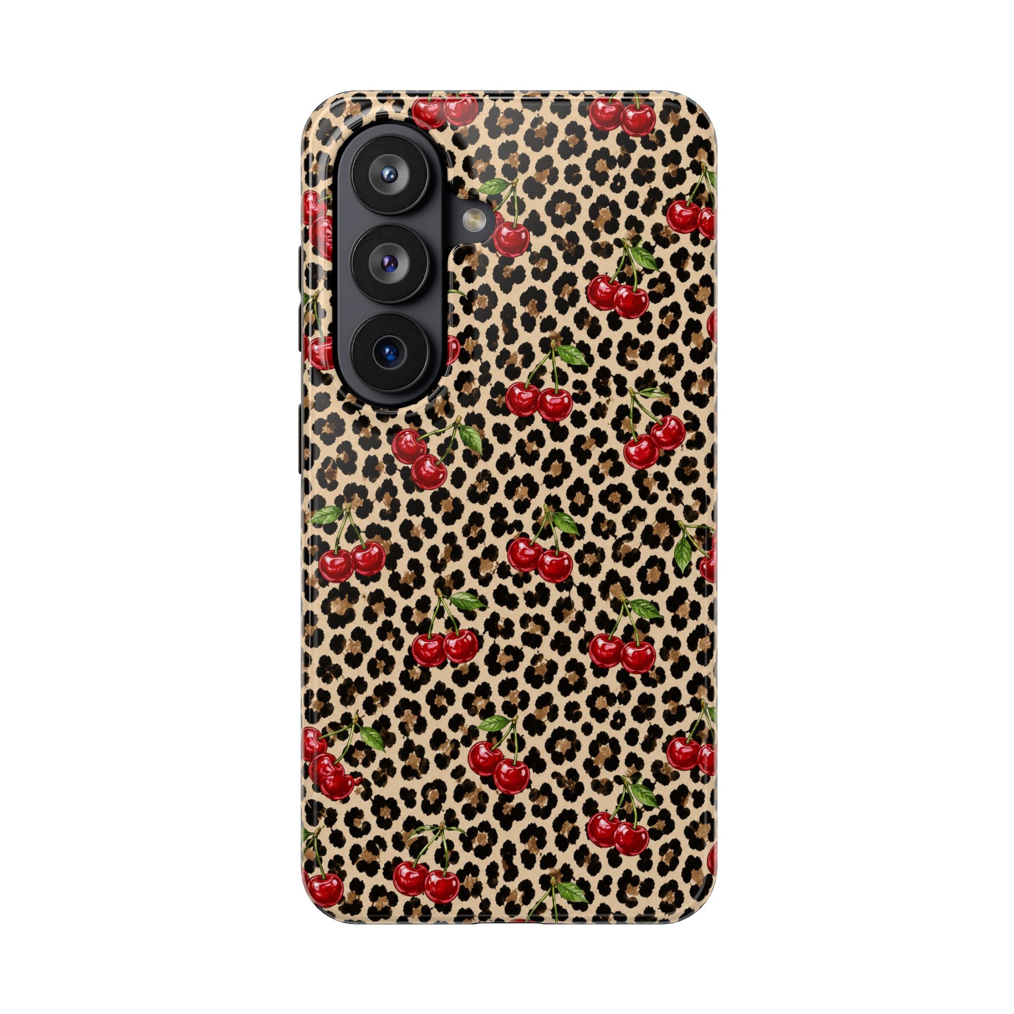 Cherry Leopard Tough Phone Case