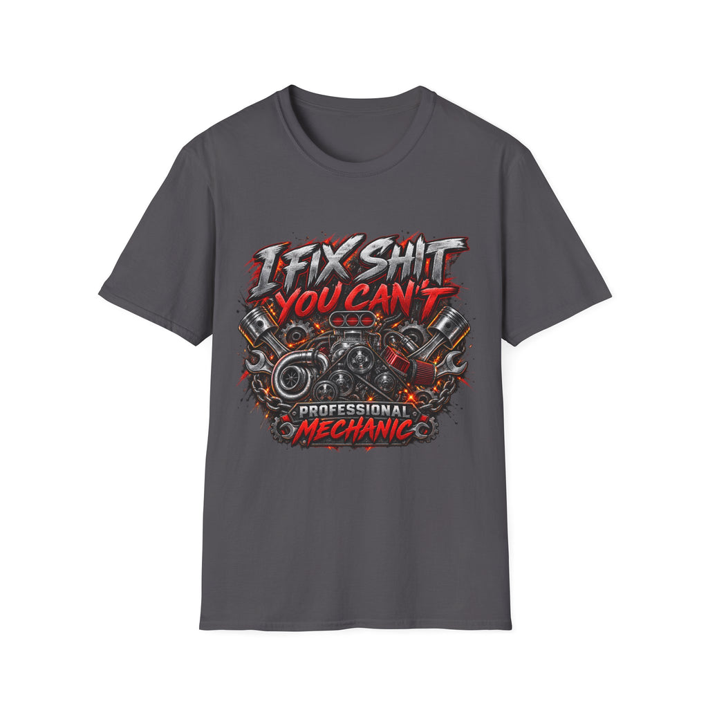 Mechanic T‑Shirt — "I Fix Shit You Can't" Vintage Garage Tee