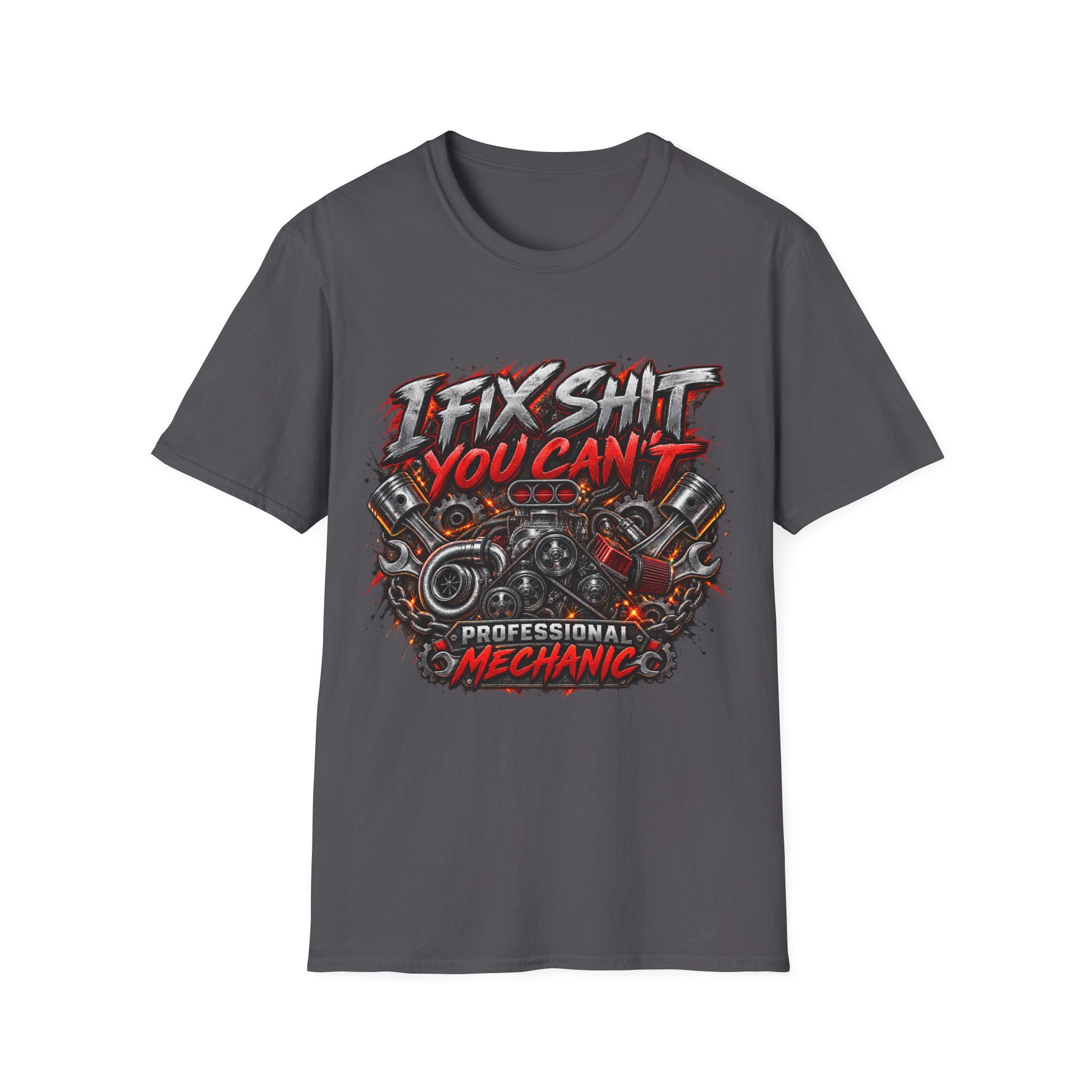 Mechanic T‑Shirt — "I Fix Shit You Can't" Vintage Garage Tee