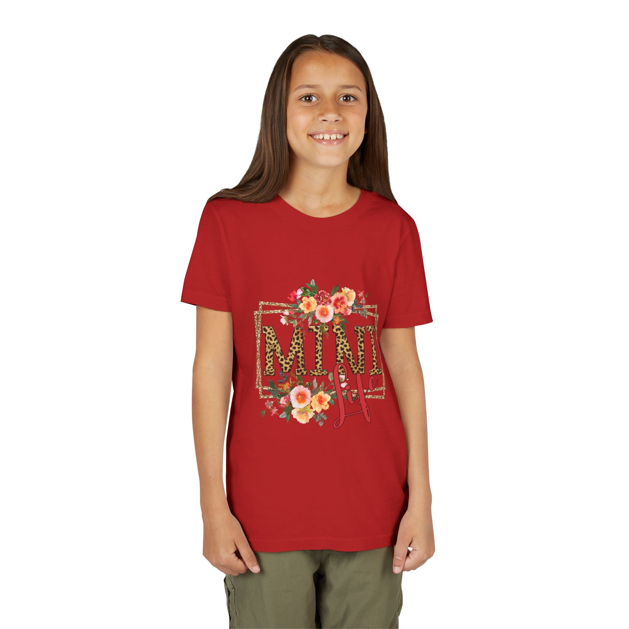Mini Me Floral Leopard Youth Tee