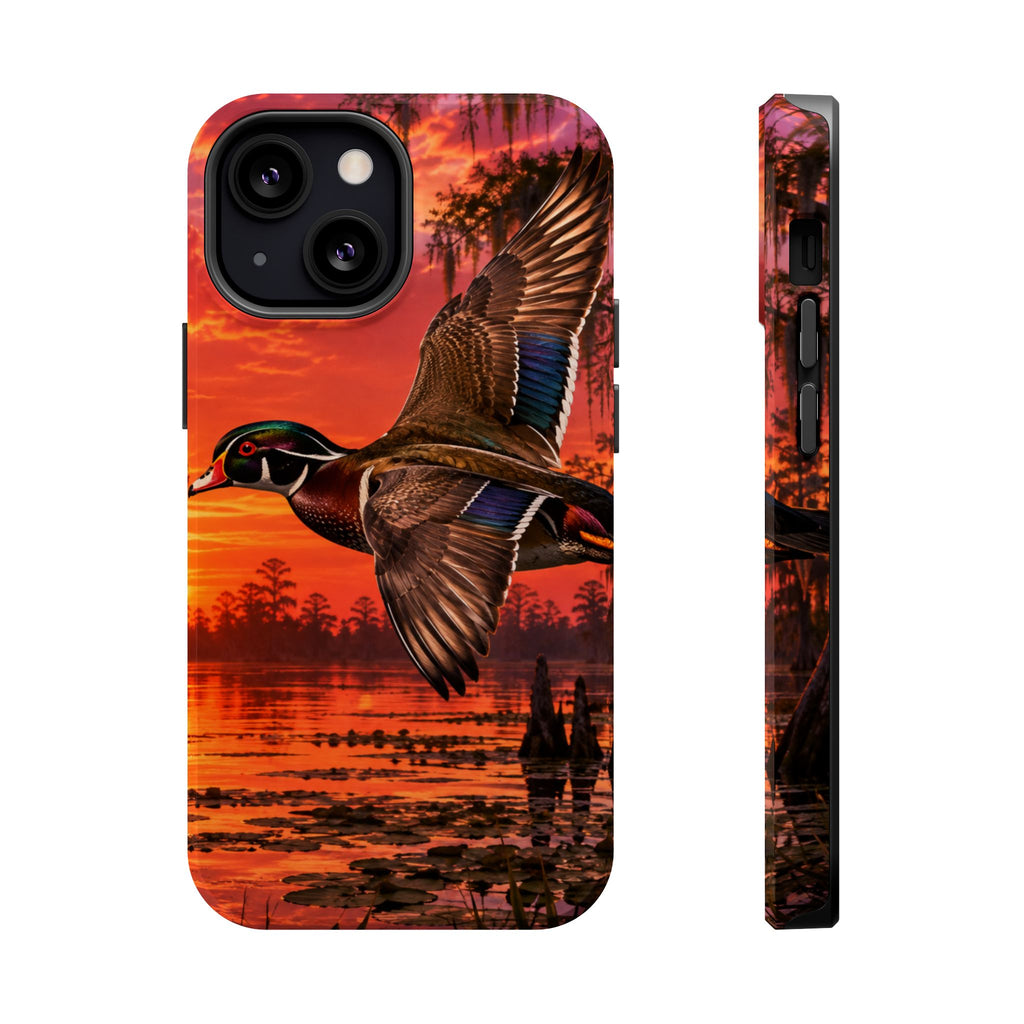 Wood Duck Sunset Phone Case — Magnetic Impact-Resistant