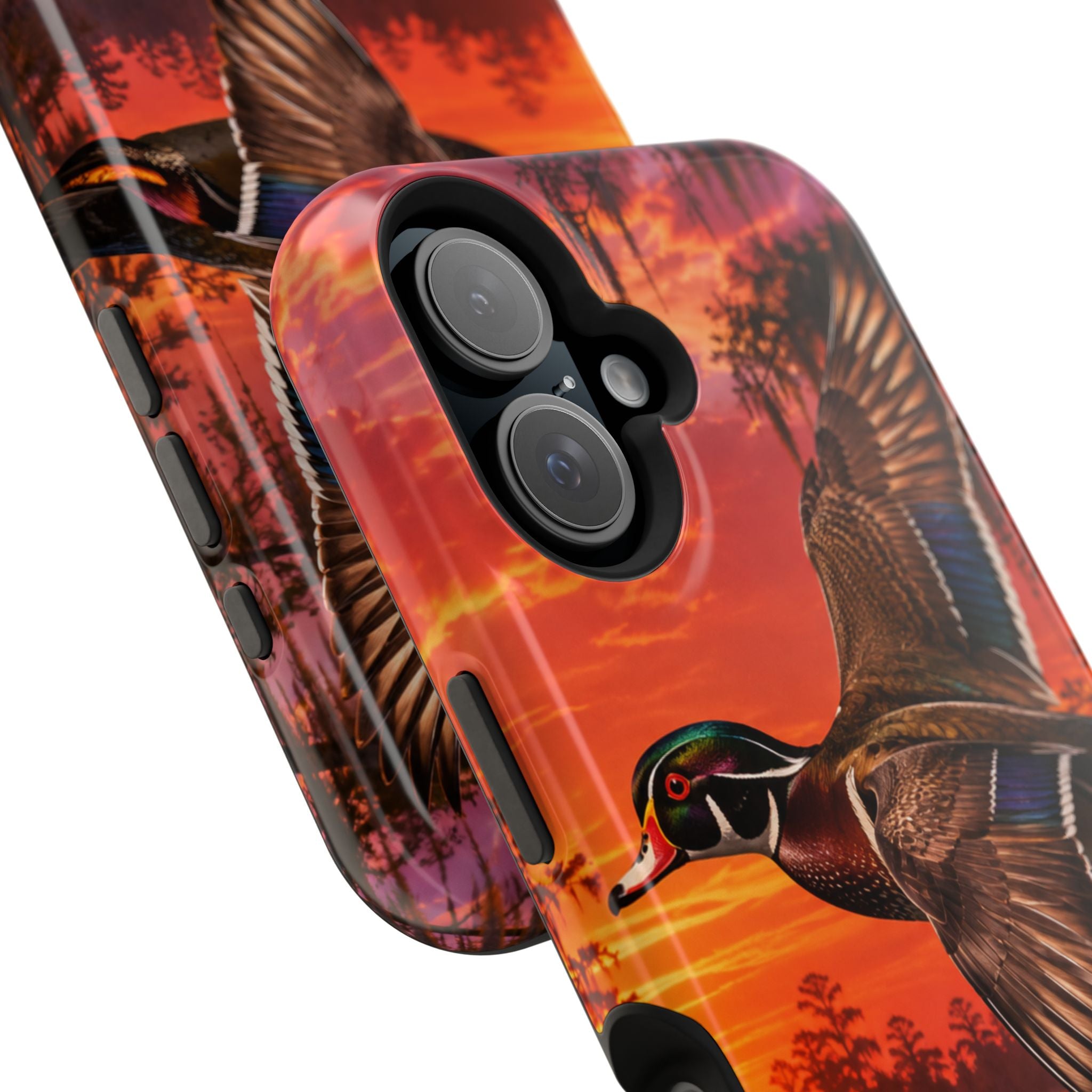 Wood Duck Sunset Phone Case — Magnetic Impact-Resistant