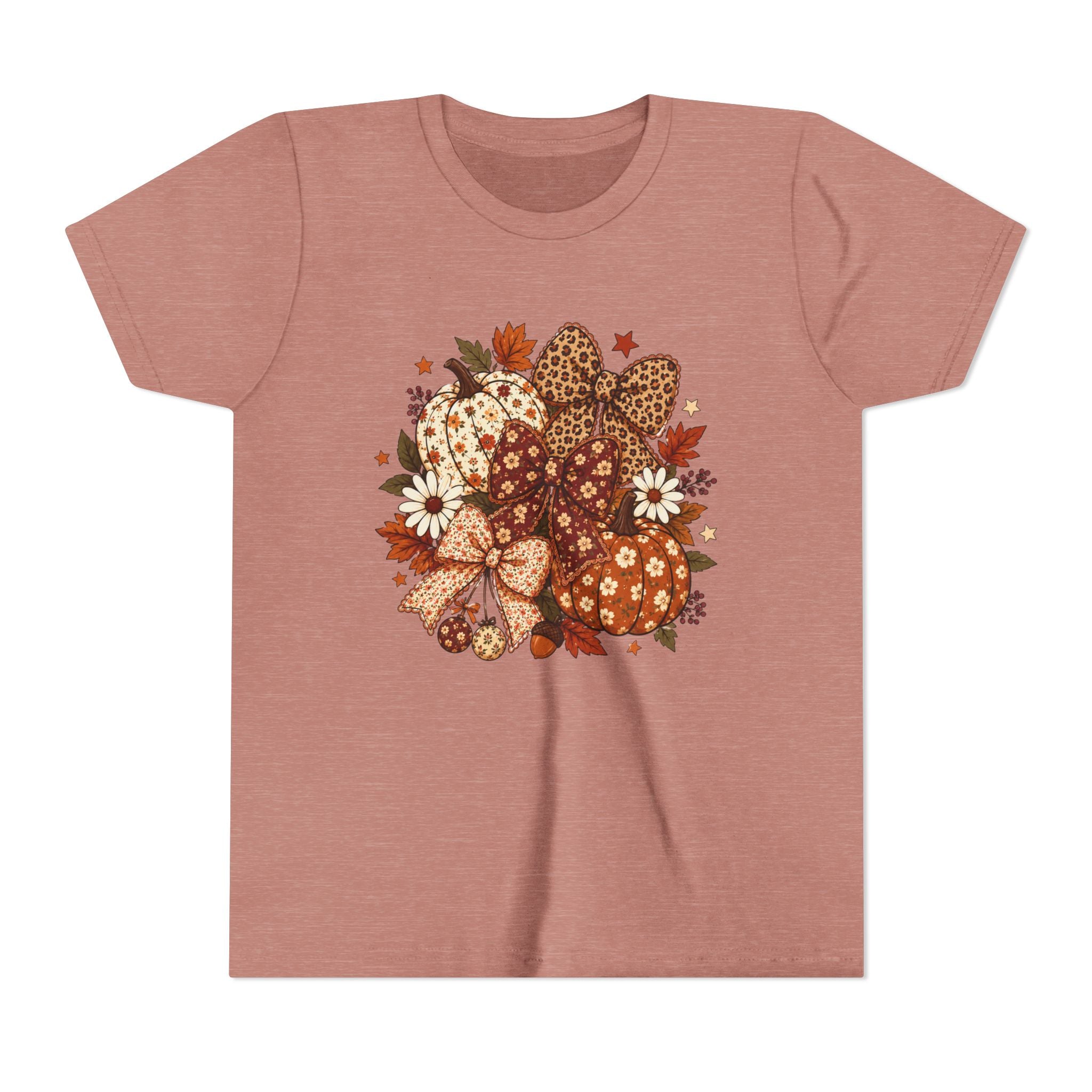 Youth Tee — Autumn Pumpkin Bouquet Graphic Shirt