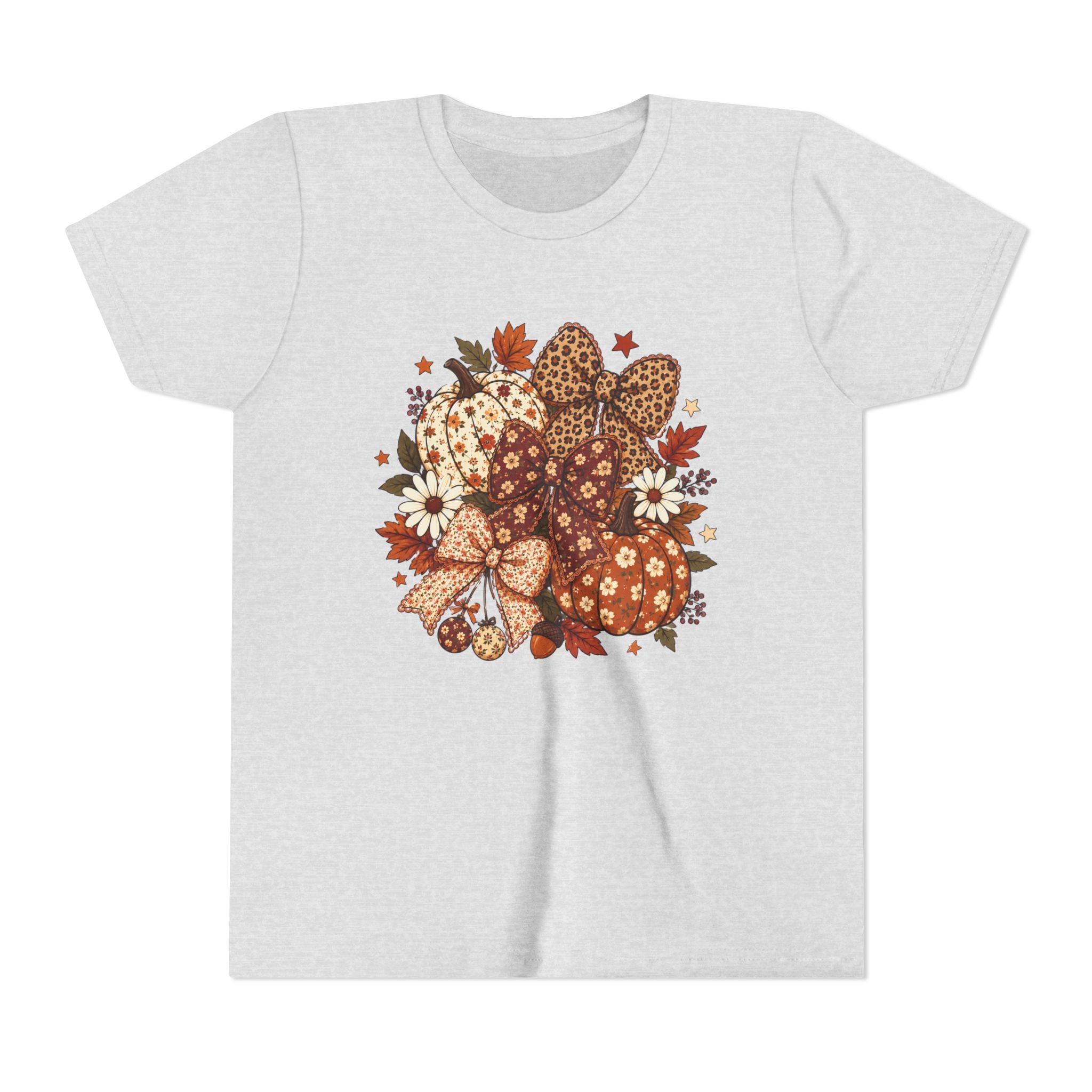 Youth Tee — Autumn Pumpkin Bouquet Graphic Shirt