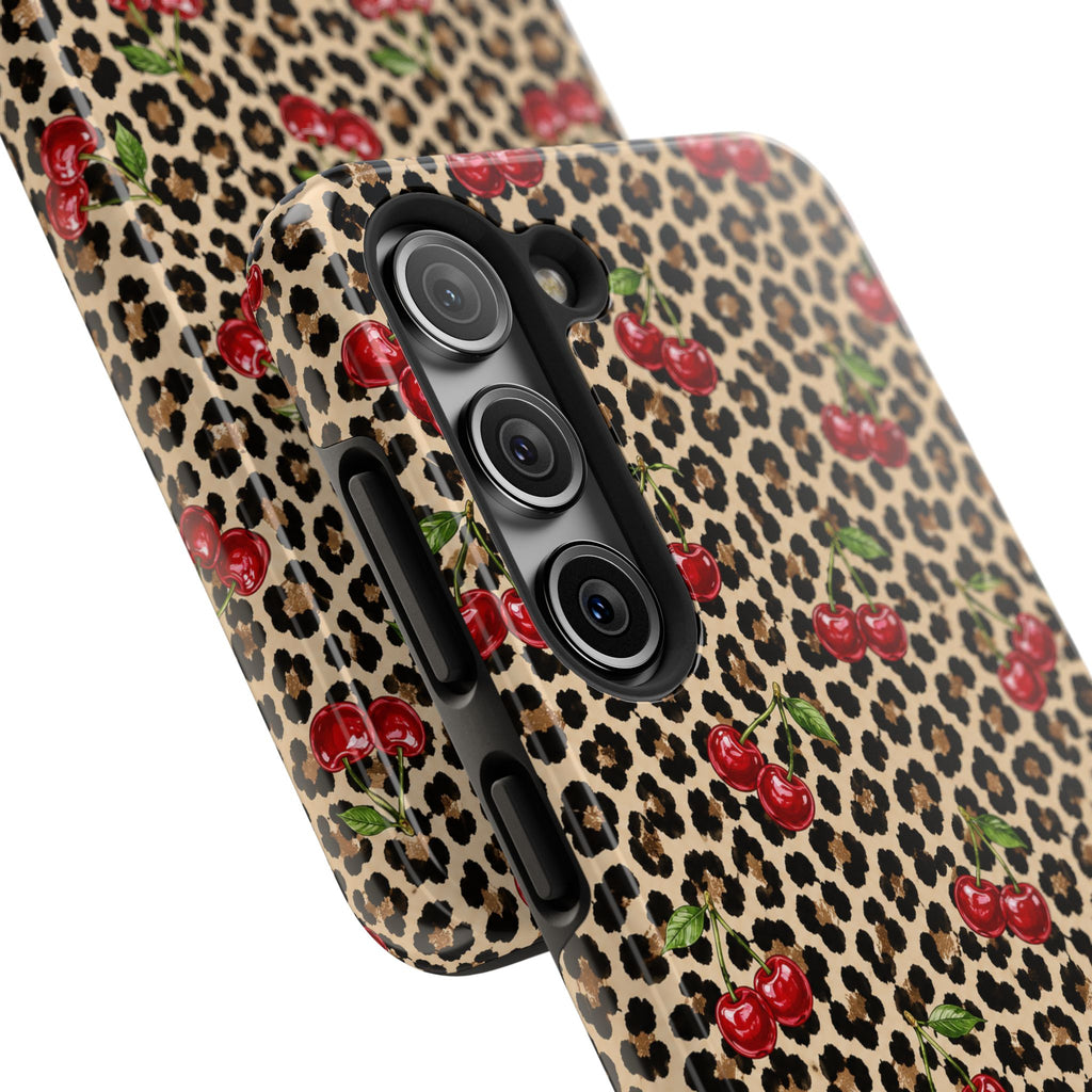 Cherry Leopard Tough Phone Case