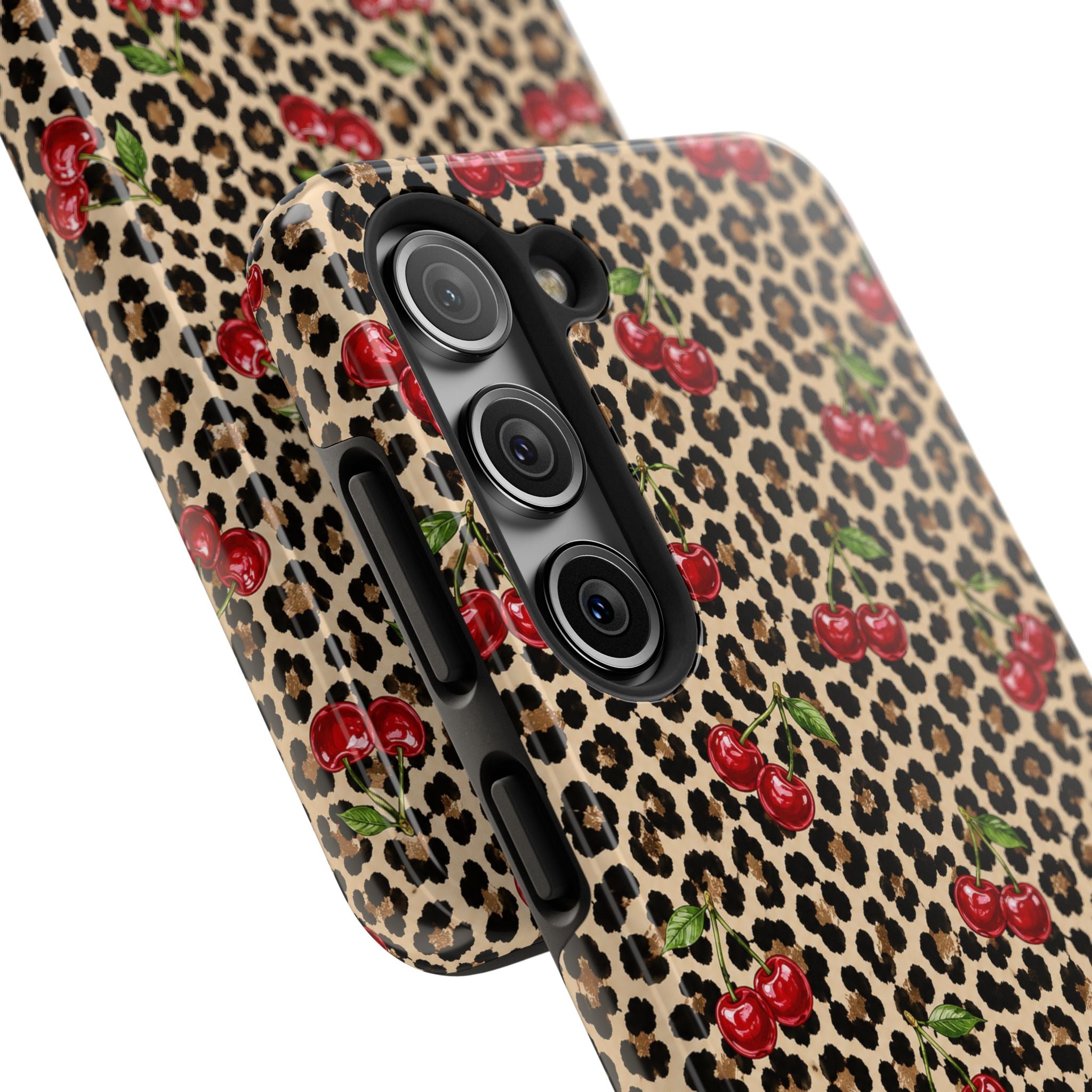 Cherry Leopard Tough Phone Case