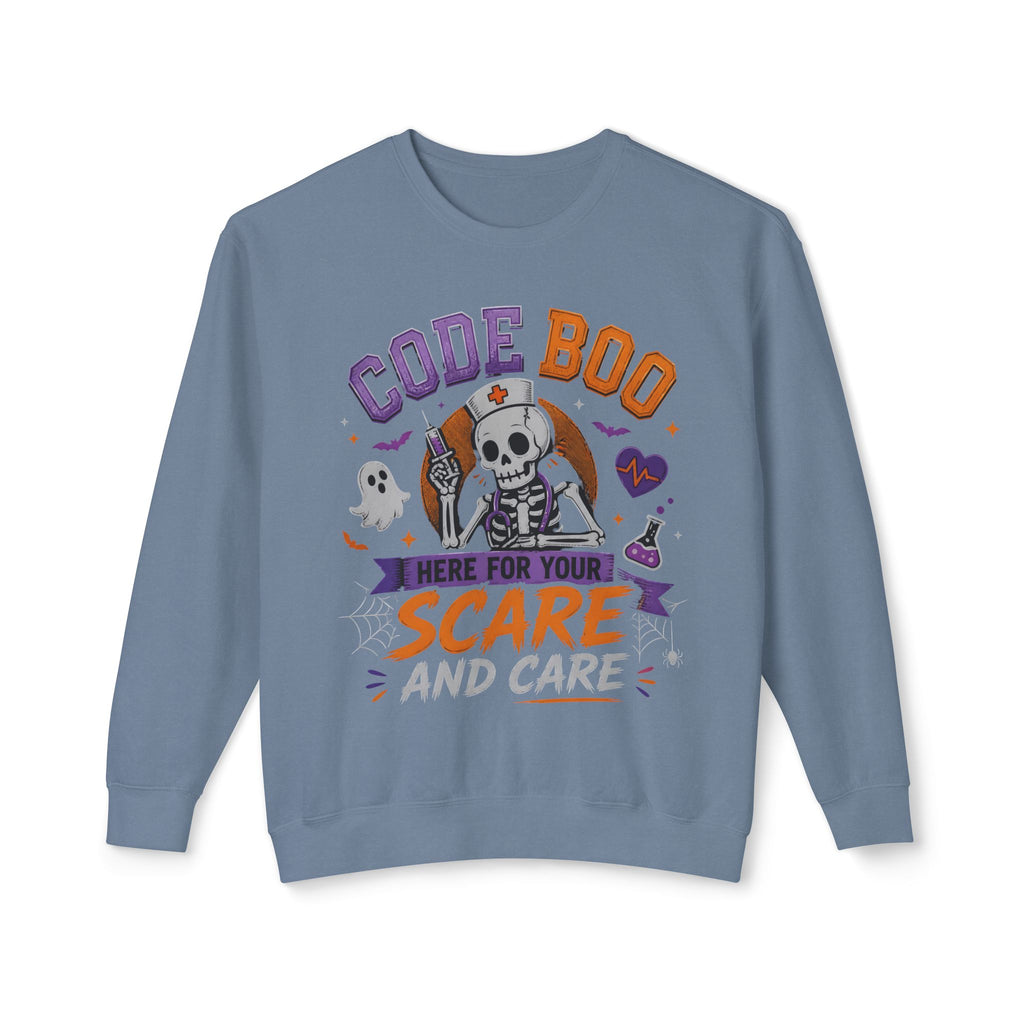 Nurse Skeleton 'Code Boo' Sweatshirt