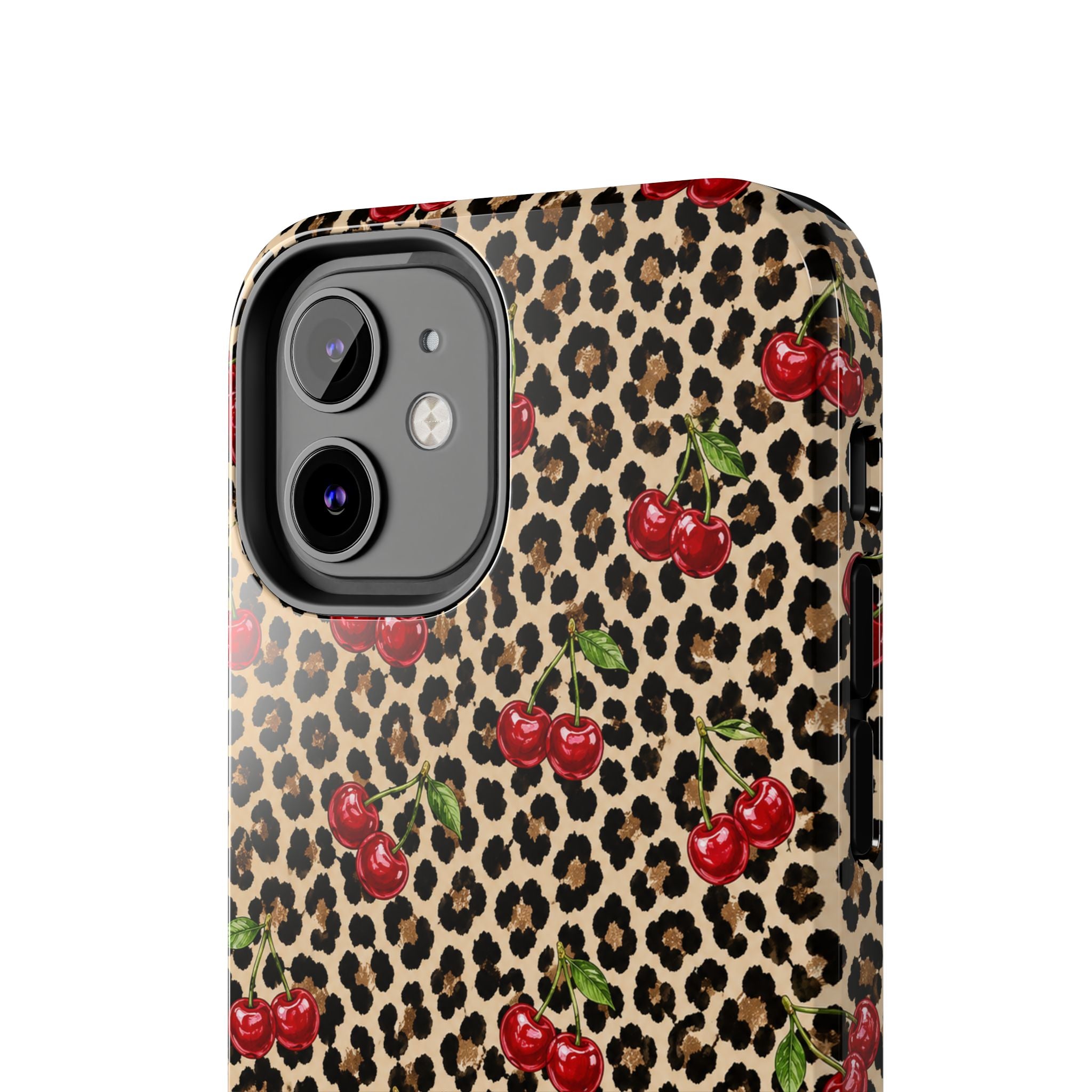 Cherry Leopard Tough Phone Case