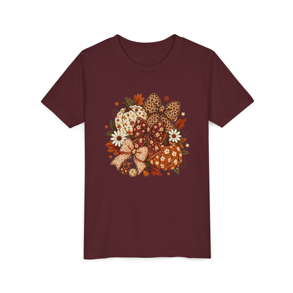Youth Tee — Autumn Pumpkin Bouquet Graphic Shirt
