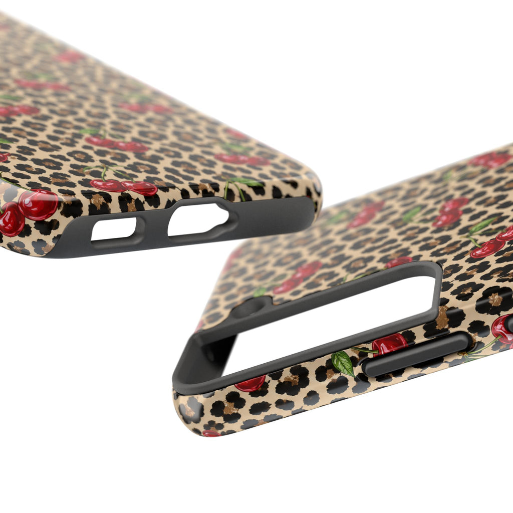 Cherry Leopard Tough Phone Case