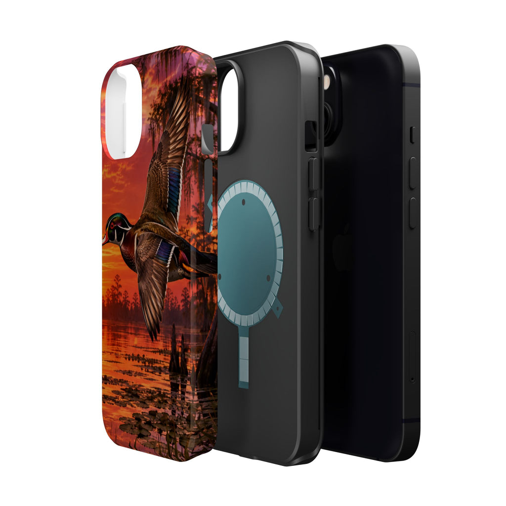 Wood Duck Sunset Phone Case — Magnetic Impact-Resistant