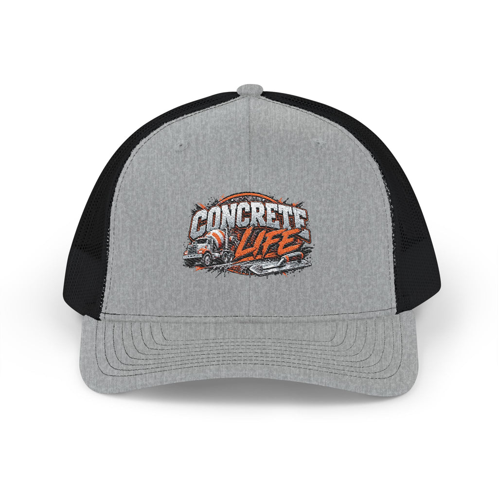 Concrete Life Trucker Cap – Rugged Construction Snapback Hat