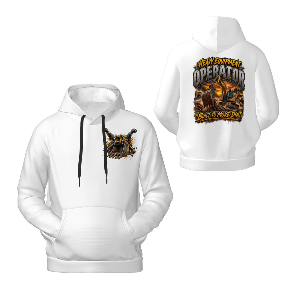 Mens Hoodie with Pockets Heavy Equipment Operator Hoodie