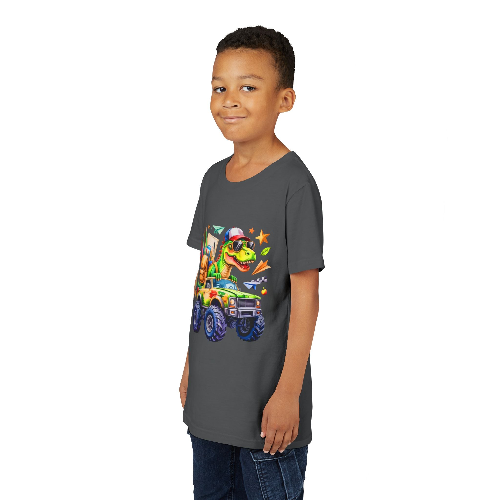 Dino School Monster Truck Kids Tee