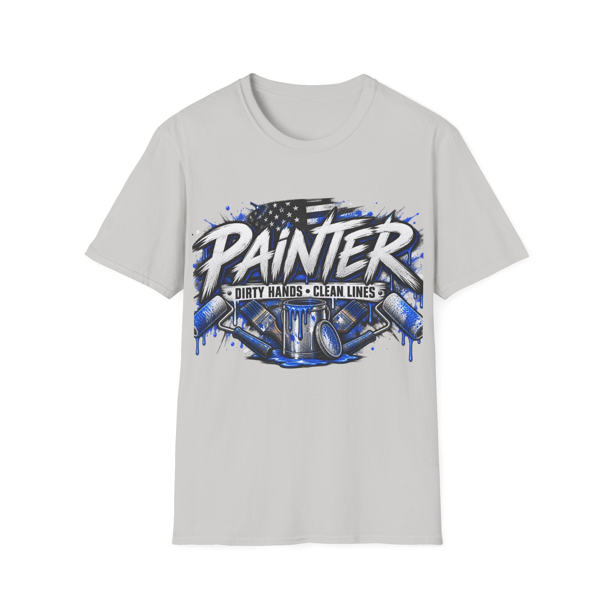 Painter T-Shirt — "Dirty Hands • Clean Lines" Graphic Tee for Painters