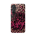 Phone Case — Pink Leopard "Mama Wifey" Magnetic Impact-Resistant Case