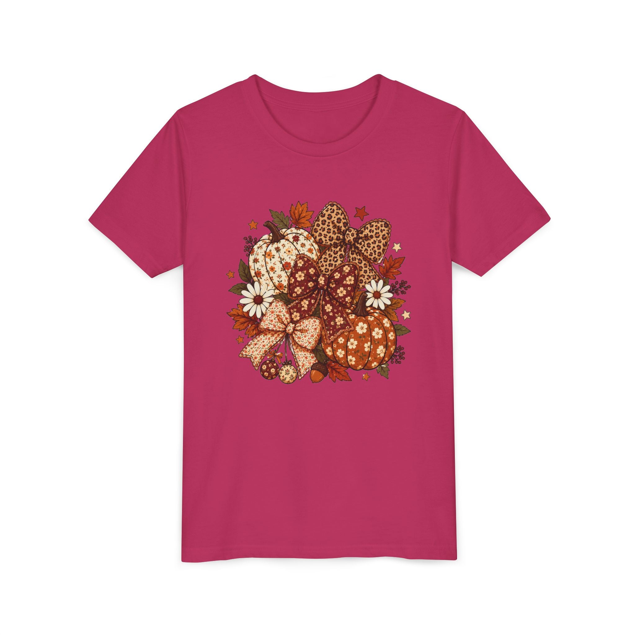 Youth Tee — Autumn Pumpkin Bouquet Graphic Shirt