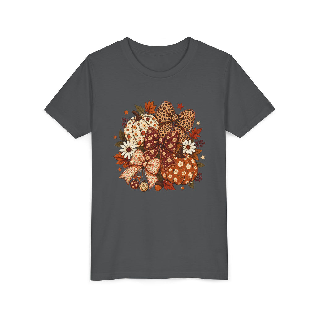 Youth Tee — Autumn Pumpkin Bouquet Graphic Shirt