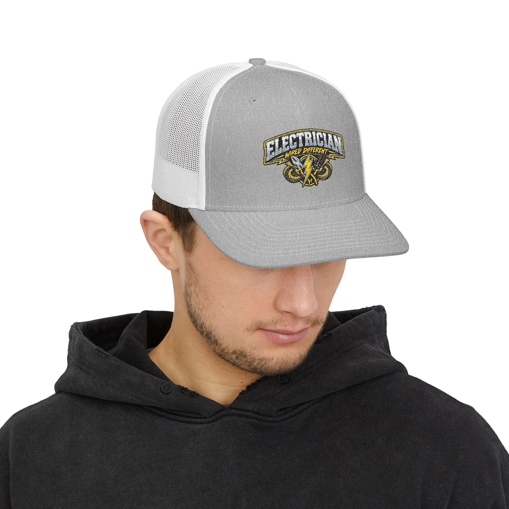 Electrician Trucker Cap – Embroidered Snapback Work Hat