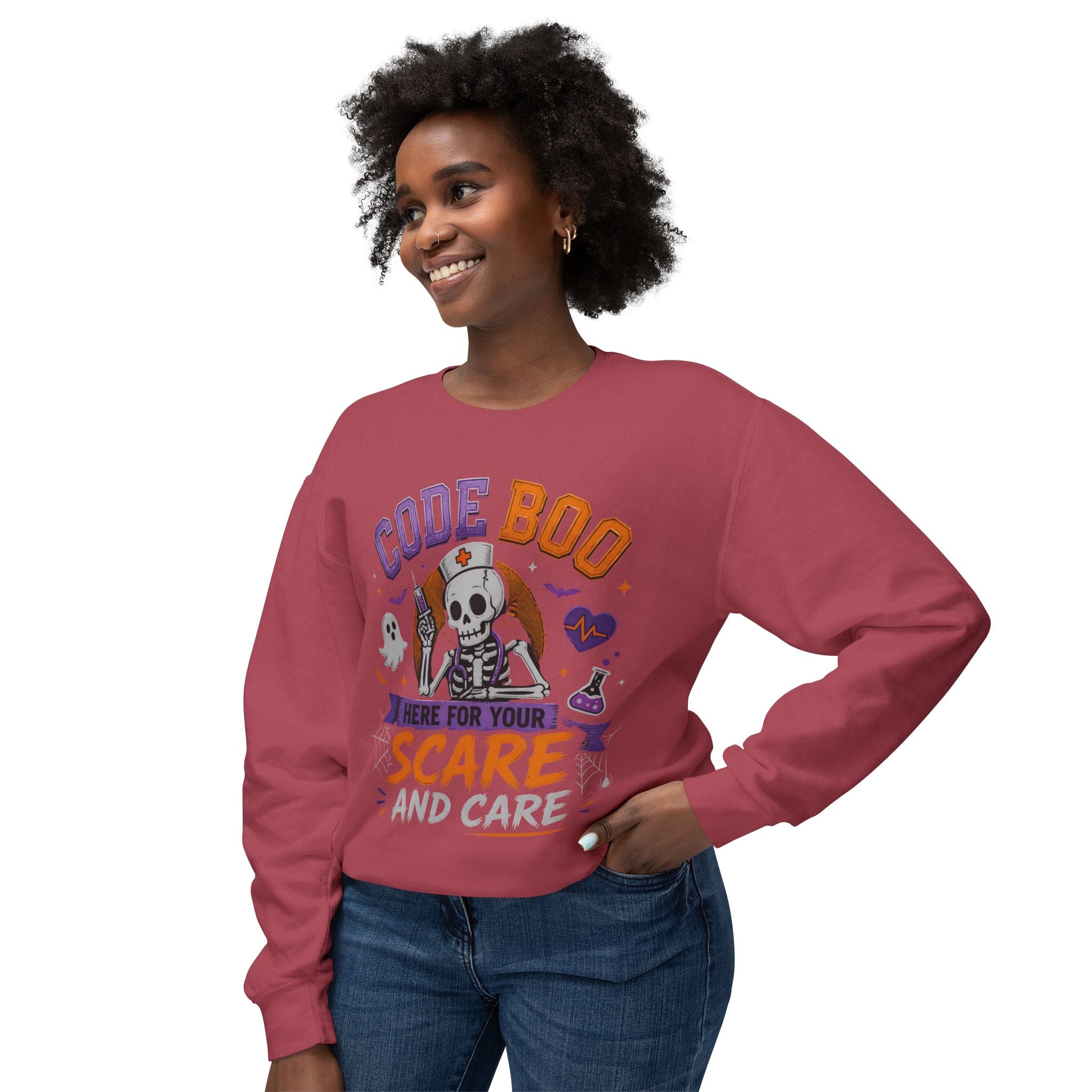 Nurse Skeleton 'Code Boo' Sweatshirt