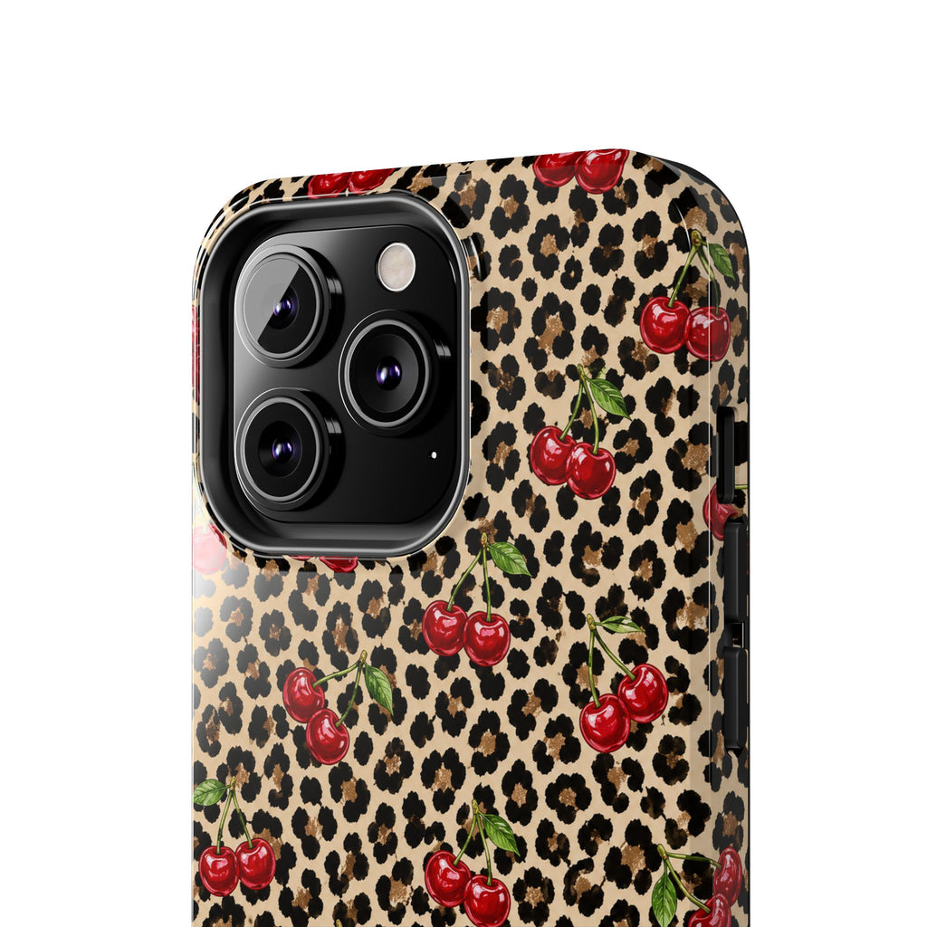 Cherry Leopard Tough Phone Case
