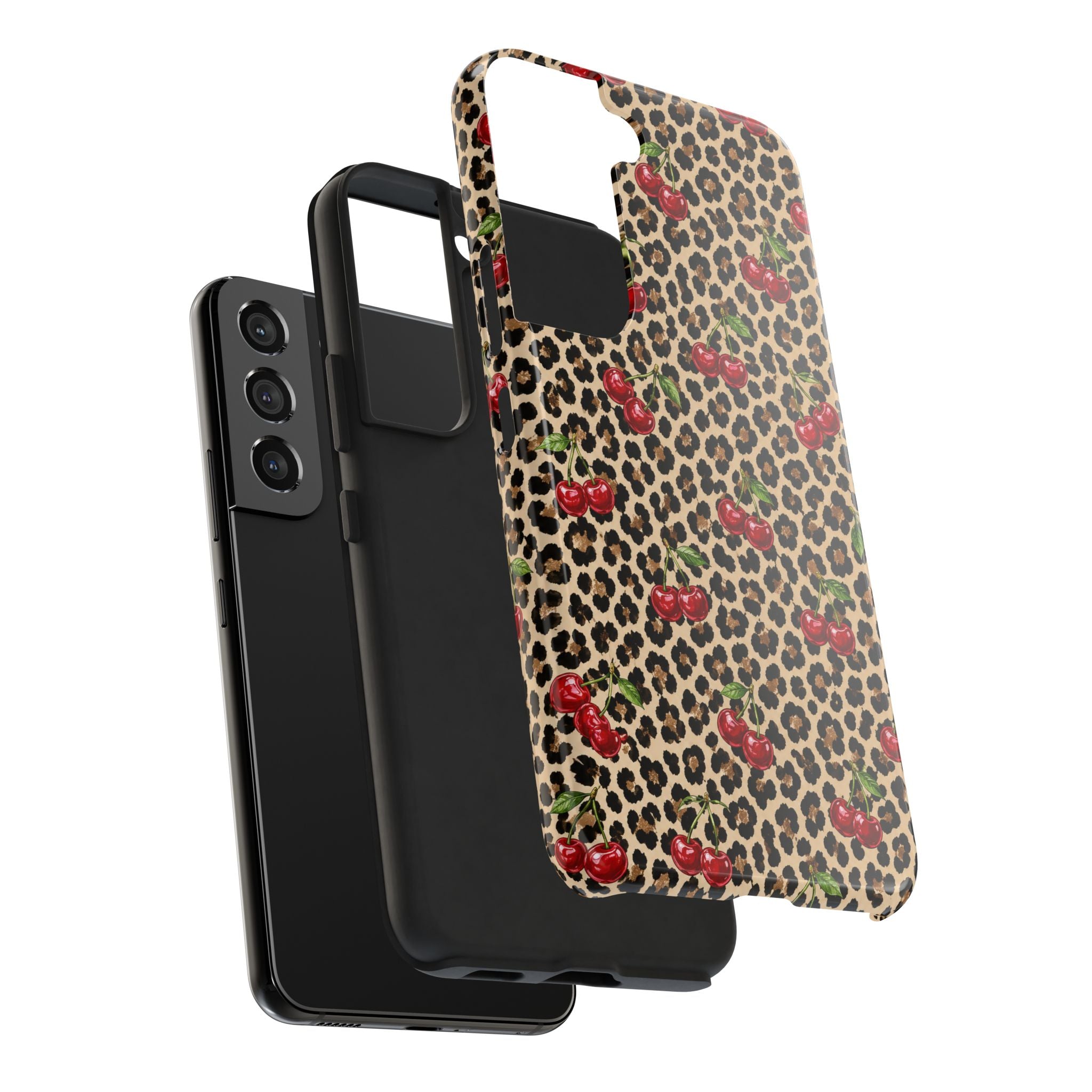 Cherry Leopard Tough Phone Case